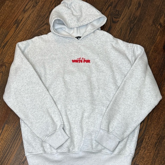 White Fox Cherry With Love In The Moment Hoodie Grey Marle - Picture 3 of 16